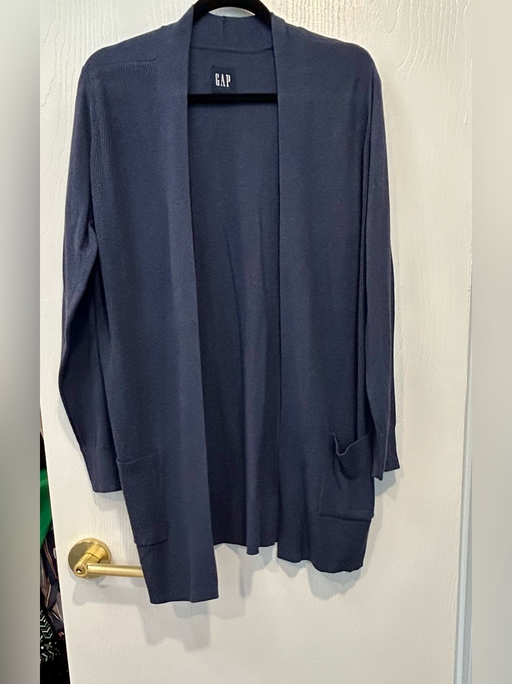 NWT GAP Open Front Cardigan Sweater Blue Indigo Lightweight